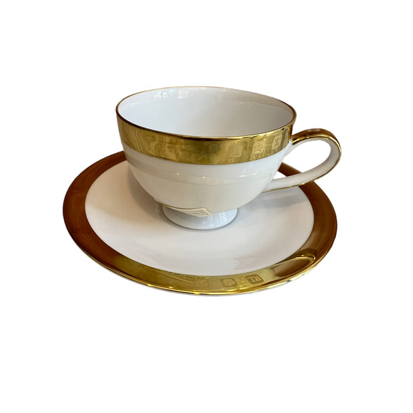Ralph Lauren Dining Set Of 4 Ralph Lauren Academy Gold Footed Cups
